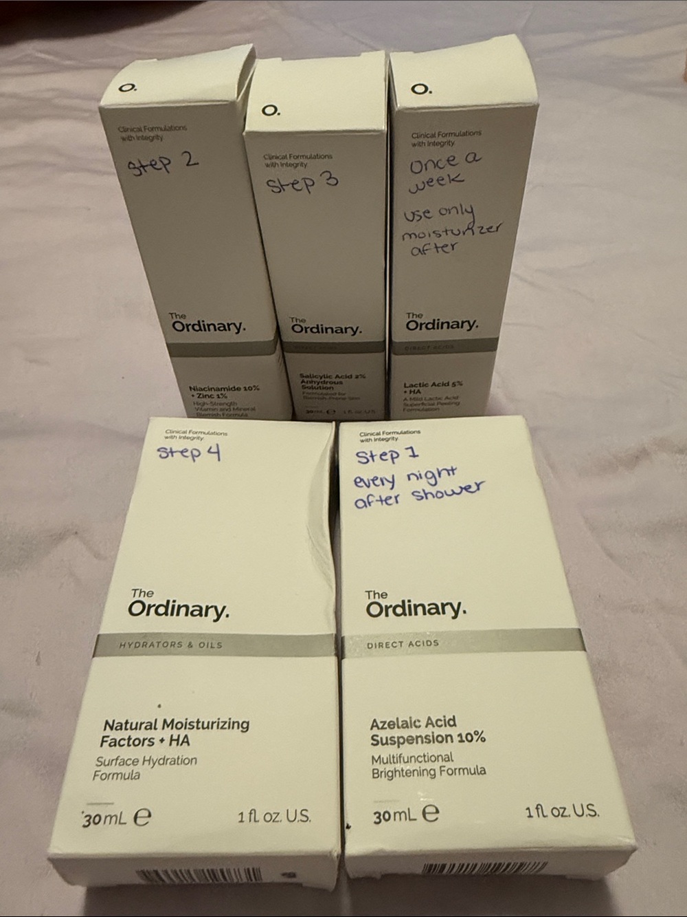 The Ordinary White Skincare Serums & Face Oils Set